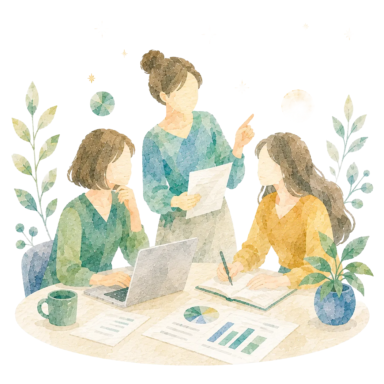 仕事の相性のイラスト