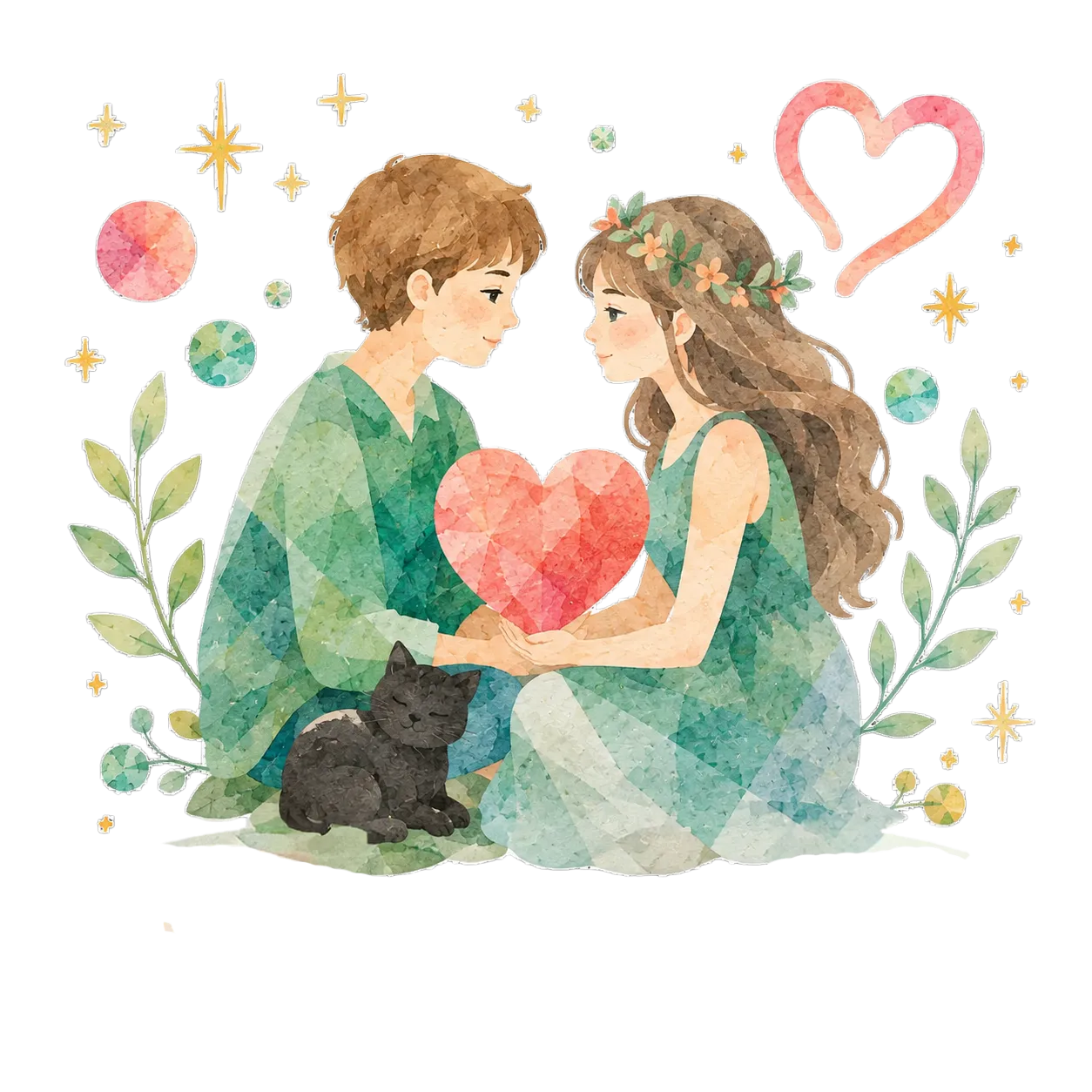 恋愛の相性のイラスト
