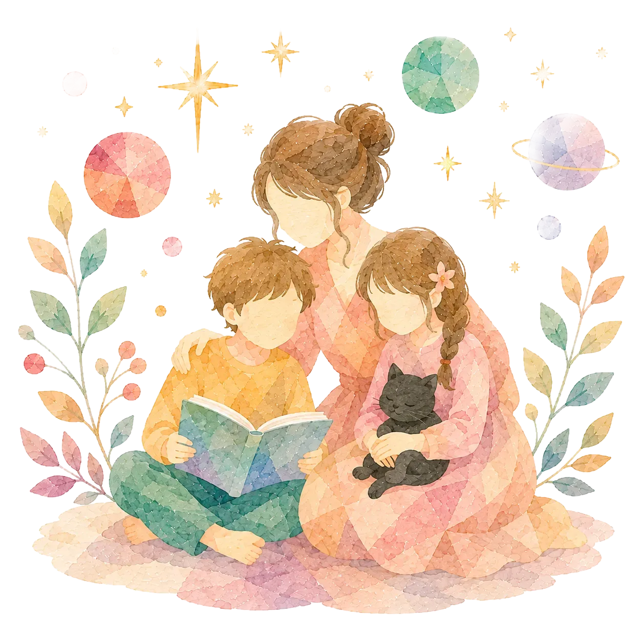 親子の相性のイラスト